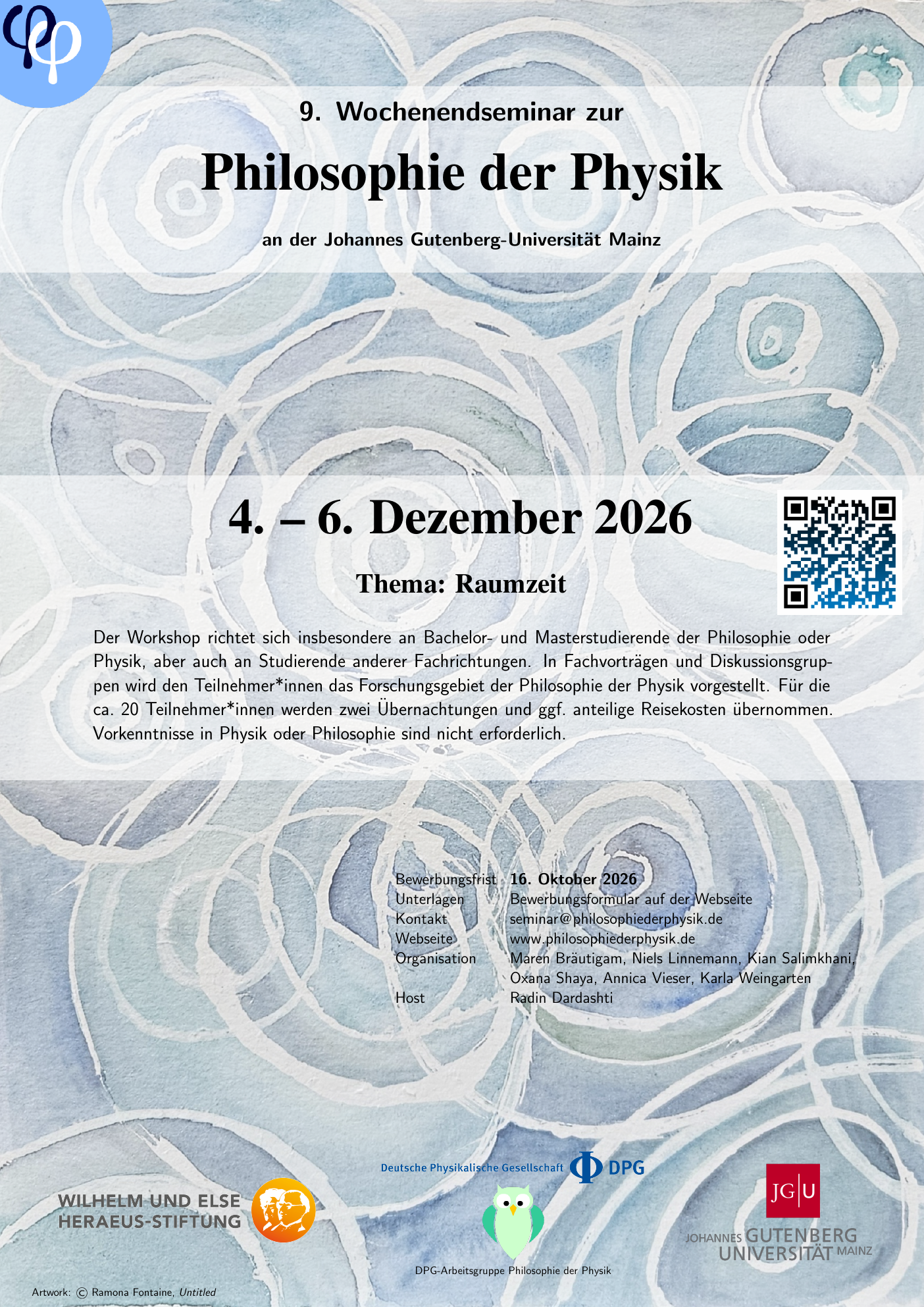 Poster 9. Wochenendseminar Raumzeit